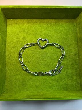 James Avery Silver Heart Link Bracelet
